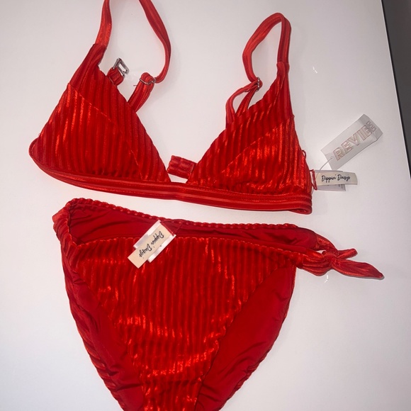 DIPPIN' DAISY'S Wild Cherry Red Bikini velvet - Picture 3 of 3